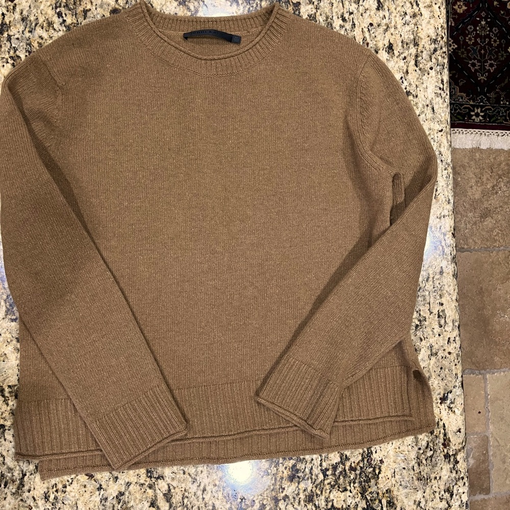 Jenni Kayne Everyday Sweater Dark Camel XS in EUC